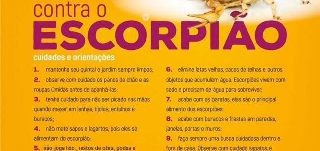 CAMPANHA DE PREVENÇÃO CONTRA ESCORPIÃO