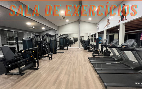Gráfico de frequência da sala de exercícios
