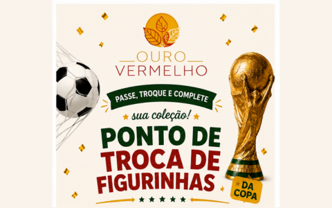 Ponto de Troca de Figurinhas da Copa vai começar no Ouro Vermelho!